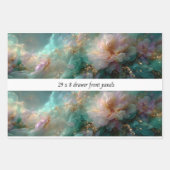 Decoupage Drawer Front Soft Petals Teals Gold Inpakpapier Vel (Voorkant 2)