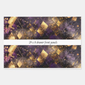 Decoupage Drawer Panel Diamond Motifs Purple Gold  Inpakpapier Vel (Voorkant 2)
