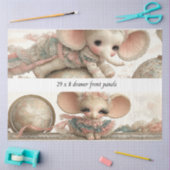 Decoupage Drawer Panel Whimsical Circus Story Book Tissuepapier (Craft)