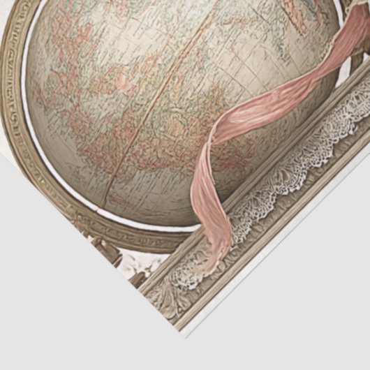 Decoupage Drawer Panel Whimsical Circus Story Book Tissuepapier (Detail)