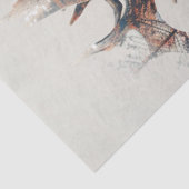 Decoupage Dubbele blootgestelde herten en boomkuns Tissuepapier (Detail)