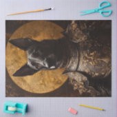 Decoupage Duitse Shepard middeleeuwse pantser Tissuepapier (Craft)