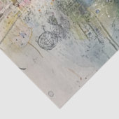 Decoupage Easter Bunnies Art Abstract Panel Tissuepapier (Detail)