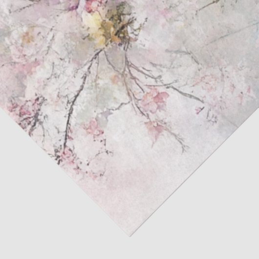 Decoupage Easter Egg Konijnenstand met Bloemen Tissuepapier (Detail)