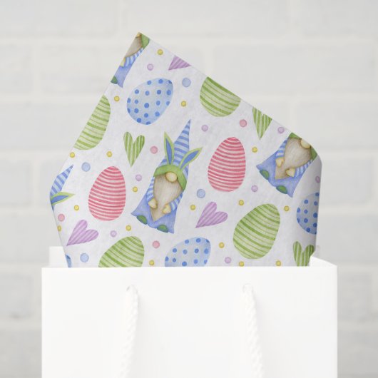 Decoupage Easter Gnome Bunny Tissuepapier (Cadeauzakje)