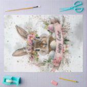 Decoupage Easter Rabbit Waterverf Achtergrond Tissuepapier (Craft)