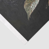 Decoupage - Een enkele roze roos op zwart - Tissuepapier (Detail)