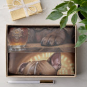 Decoupage - Een steampunk pitbull en bier - Tissuepapier (Geschenk)