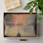 Decoupage Eiffeltoren Parijs Nightscape Tissuepapier (Geschenk)