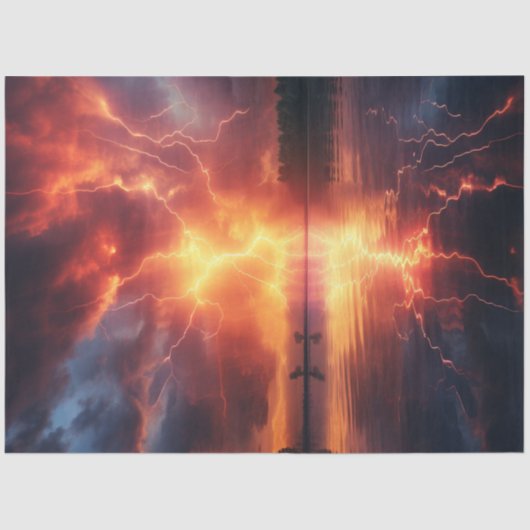 Decoupage Electric Reverie Lightening Show  Tissuepapier (Voorkant)