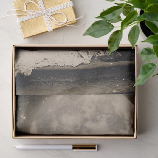 Decoupage Elegant Paar Dansen in Moonlight Tissuepapier (Geschenk)