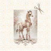 Decoupage Elegante  Giraffe in Antiek Jurk Tissuepapier