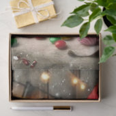 Decoupage Elf Op Een Tafel Tissuepapier (Geschenk)
