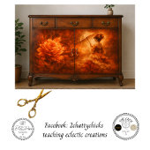 Decoupage Ember Lichtgevende Ember Roos Kunst  Tissuepapier