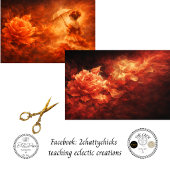 Decoupage Ember Lichtgevende Ember Roos Kunst  Tissuepapier