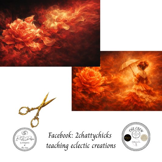Decoupage Ember Lichtgevende Ember Roos Kunst  Tissuepapier