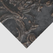 Decoupage Embossed Scroll Pattern Zwart Tissuepapier (Detail)