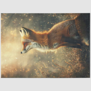 Decoupage Enchanted Forest Red Fox Serene Tissuepapier