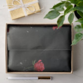 Decoupage - Enkele bleke rode roos - Tissuepapier (Geschenk)