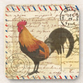 Decoupage  Ephemera Boerderij Schuur Rooster Bier Onderzetter (Voorkant)
