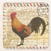 Decoupage  Ephemera Boerderij Schuur Rooster Kartonnen Onderzetters (Voorkant)
