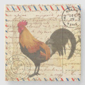Decoupage Ephemera Boerderij Schuur Rooster Stenen Onderzetter (Voorkant)