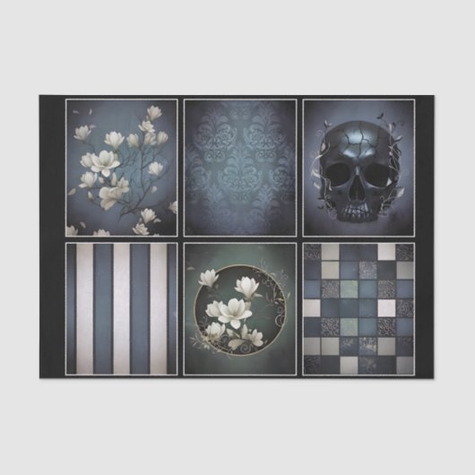 Decoupage/Ephemera Sheet Vitnage Gothic Style Tissuepapier (Voorkant)