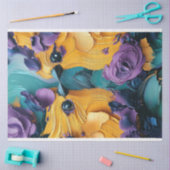 Decoupage Exotische Conure Papegaaien Levendig Gek Tissuepapier (Craft)