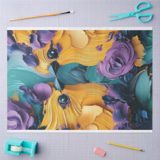 Decoupage Exotische Conure Papegaaien Levendig Gek Tissuepapier (Craft)