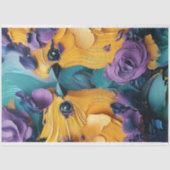 Decoupage Exotische Conure Papegaaien Levendig Gek Tissuepapier (Voorkant)