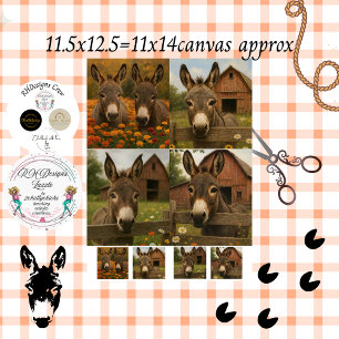 Decoupage Ezelboerderij Serie Landelijke Charme  Tissuepapier