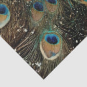 Découpage Fantasie Pauwenvrouw Teal Veren Tissuepapier (Detail)