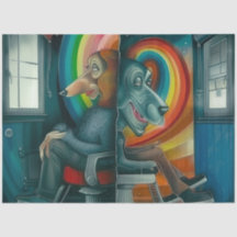 Decoupage fantasierijke Abstracte kunstdieren