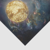 Decoupage Fantastische Blauwe Gouden Paddenstoel Tissuepapier (Detail)