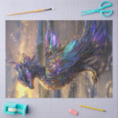 Decoupage Fantastische Paarse kraai als een vogel Tissuepapier (Craft)