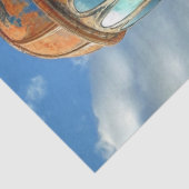 Decoupage Fantasy Ballonnen Futuristisch Landschap Tissuepapier (Detail)