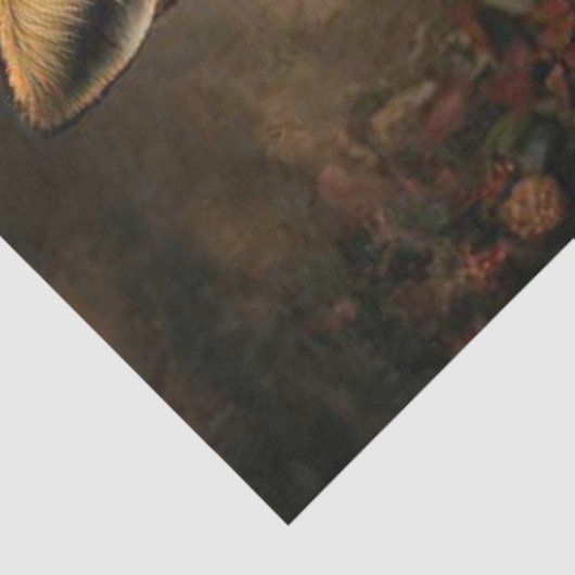 Decoupage Fantasy Fox middeleeuwse stijl kleding Tissuepapier (Detail)