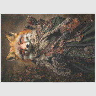 Decoupage Fantasy Fox middeleeuwse stijl kleding Tissuepapier