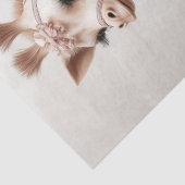 Decoupage Fantasy Giraffe Victoriaans Roze Kant Tissuepapier (Detail)