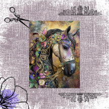 Decoupage Fantasy Royal Mane Paard Portret