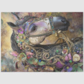 Decoupage Fantasy Royal Mane Paard Portret Tissuepapier (Voorkant)