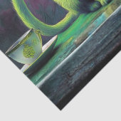 Decoupage Fantasy Tea Party Alice Wonderland Cat Tissuepapier (Detail)