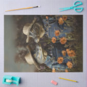 Decoupage Farming Alligator Paar Tissuepapier (Craft)