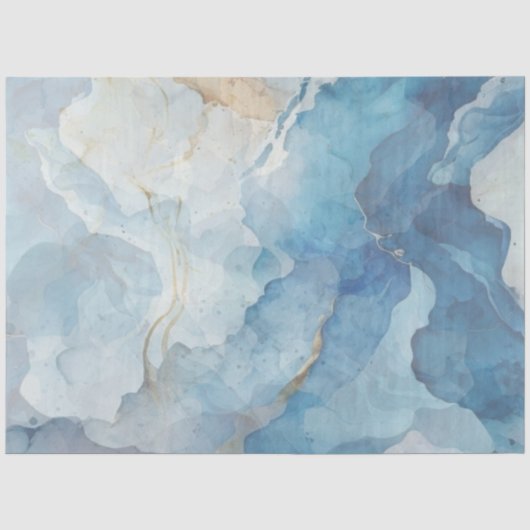 Decoupage Faux Celestial Artistic Background Blues Tissuepapier (Voorkant)