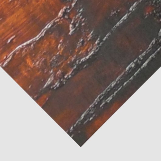 Decoupage Faux Copper Metal Amber Finish Tissuepapier (Detail)