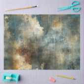 Decoupage Faux Finish Abstract Blauw Bruin Wit Tissuepapier (Craft)