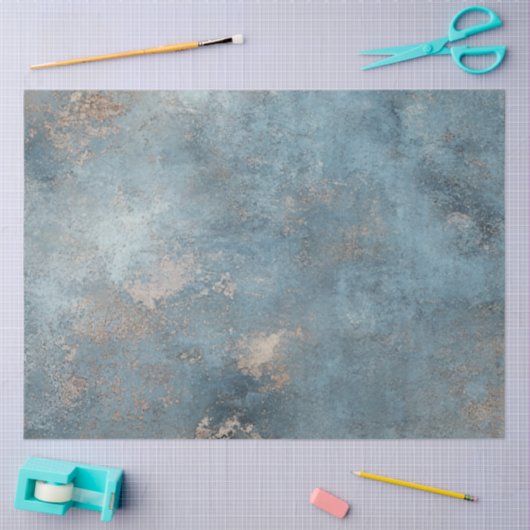 Decoupage Faux Finish Blue Mist Patina Tissuepapier (Craft)