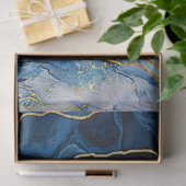 Decoupage Faux Finish Marble Effect Blauw Goud Tissuepapier (Geschenk)