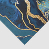 Decoupage Faux Finish Marble Effect Blauw Goud Tissuepapier (Detail)