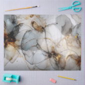 Decoupage Faux Finish Zwart Goud Marmer Effect Tissuepapier (Craft)